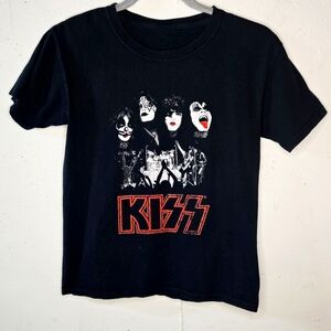 Kiss Kids Black and Red Band Tee